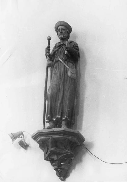 statue : Saint Jacques-pélerin - © Ministère de la Culture (France), Médiathèque du patrimoine et de la photographie (objets mobiliers), tous droits réservés