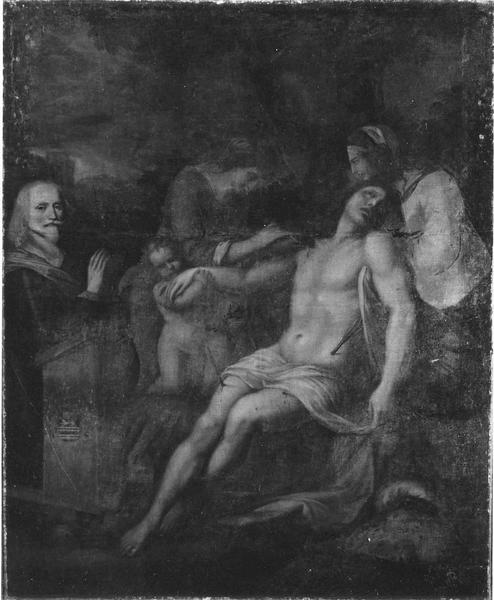 tableau : Saint Sébastien et un donateur - © Ministère de la Culture (France), Médiathèque du patrimoine et de la photographie (objets mobiliers), tous droits réservés