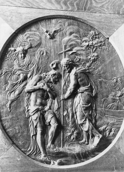 bas-relief : Le Baptême du Christ, La Résurrection