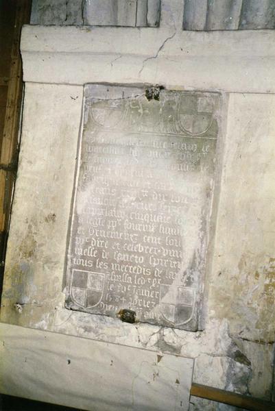 plaque funéraire de Jehan Le Bouteiller - © Ministère de la Culture (France), Médiathèque du patrimoine et de la photographie (objets mobiliers), tous droits réservés