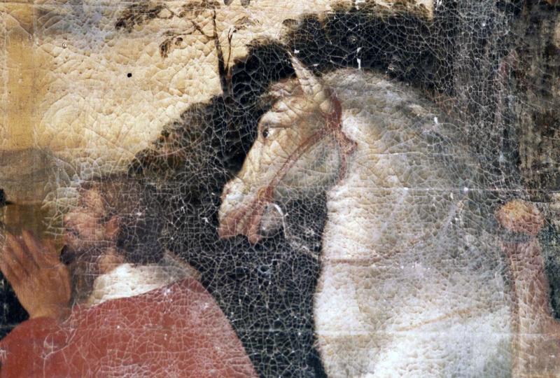 tableau : La Chasse de saint Hubert, détail