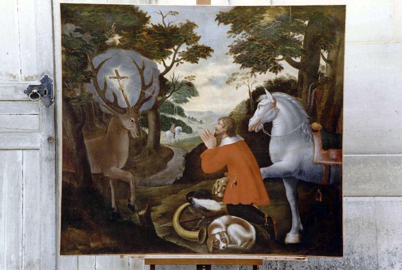 tableau : La Chasse de saint Hubert