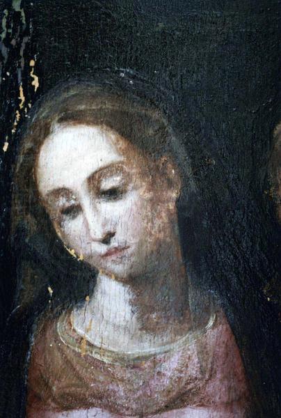 tableau : La Sainte Famille, détail du visage