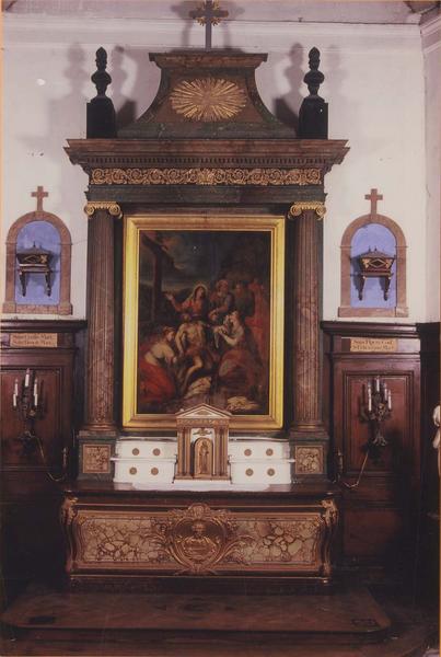 retable du maître-autel avec son tableau : la Déploration, vue générale - © Ministère de la Culture (France), Médiathèque du patrimoine et de la photographie (objets mobiliers), tous droits réservés