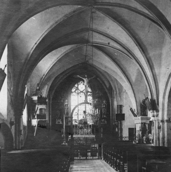 statues : Le Christ en croix, La Vierge, Saint Jean, vue générale