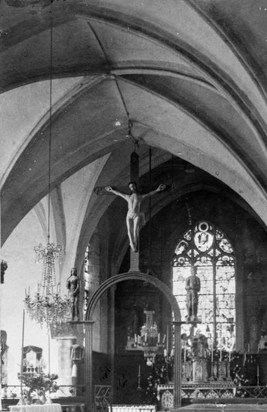 statues : Le Christ en croix, La Vierge, Saint Jean, vue générale