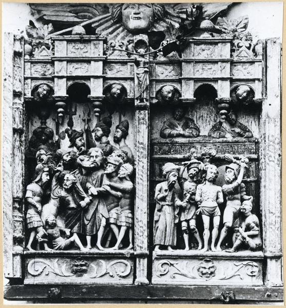 bas-relief : La Mise au tombeau, La Résurrection, vue générale