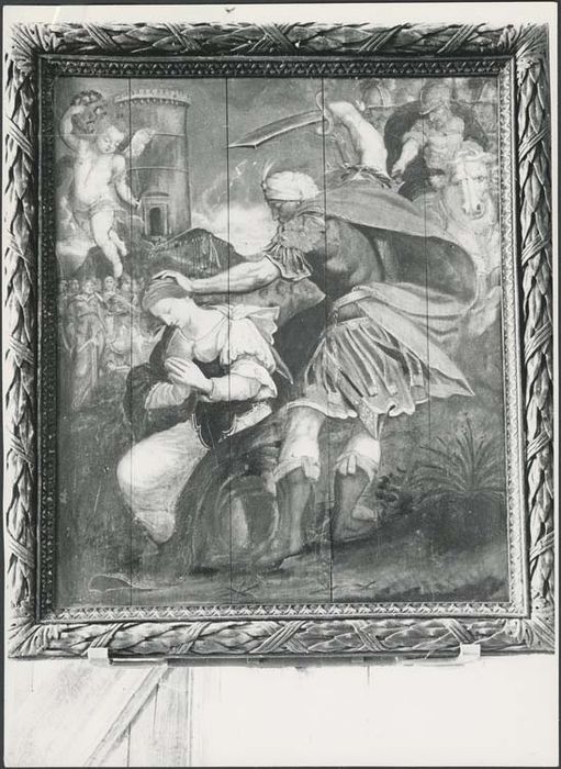 deux tableaux : Décollation de sainte Barbe et Saint Thomas Becket