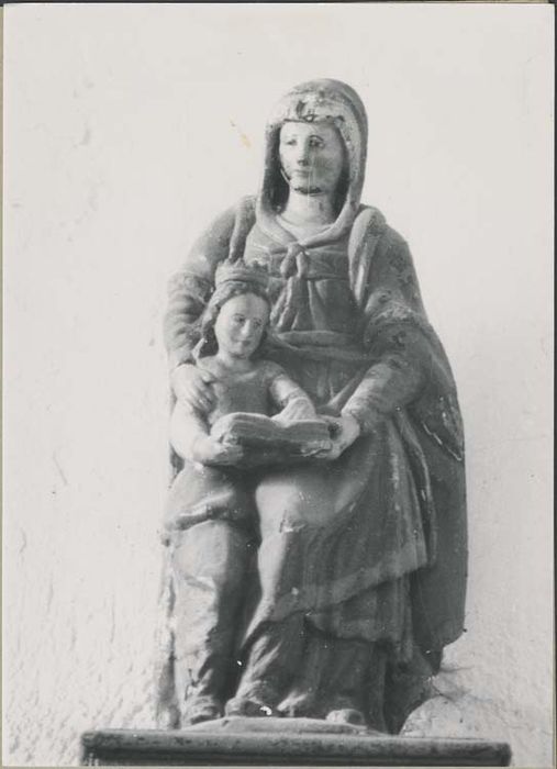 groupe sculpté : Education de la Vierge