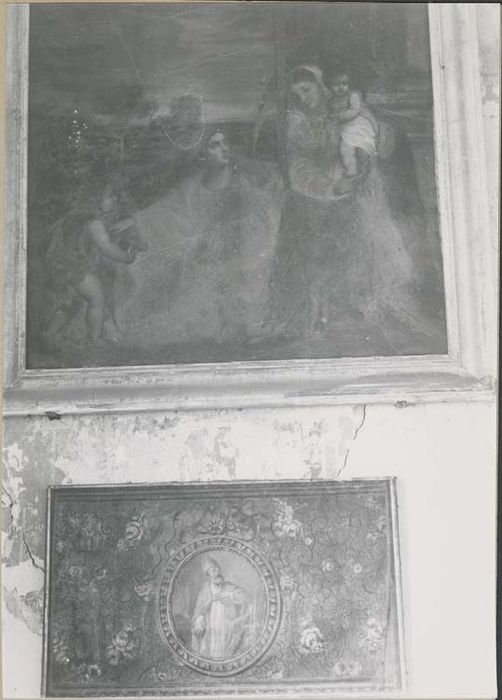 deux tableaux : Vierge à l'Enfant avec sainte Elisabeth et saint Jean-Baptiste et Saint Evêque - © Ministère de la Culture (France), Médiathèque du patrimoine et de la photographie, diffusion GrandPalaisRmn Photo