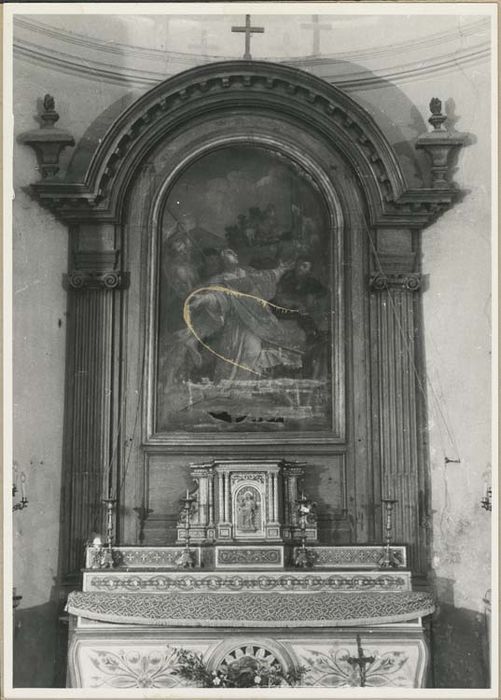 retable du maître-autel et tableau : Martyre de saint Laurent