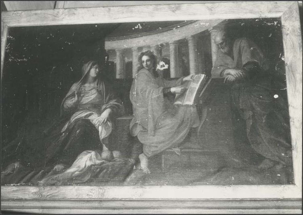 tableau : Sainte Famille avec Christ lisant