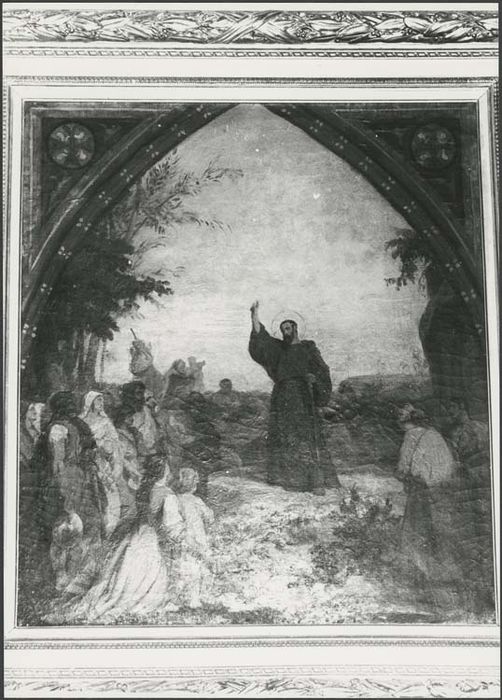 tableau : Saint Fiacre prêchant dans la Brie - © Ministère de la Culture (France), Médiathèque du patrimoine et de la photographie, diffusion GrandPalaisRmn Photo