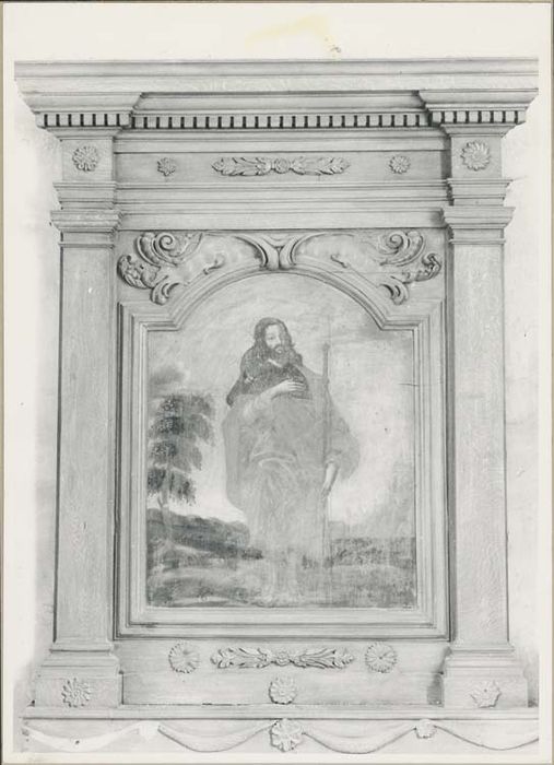 tableau et son cadre : Saint pèlerin