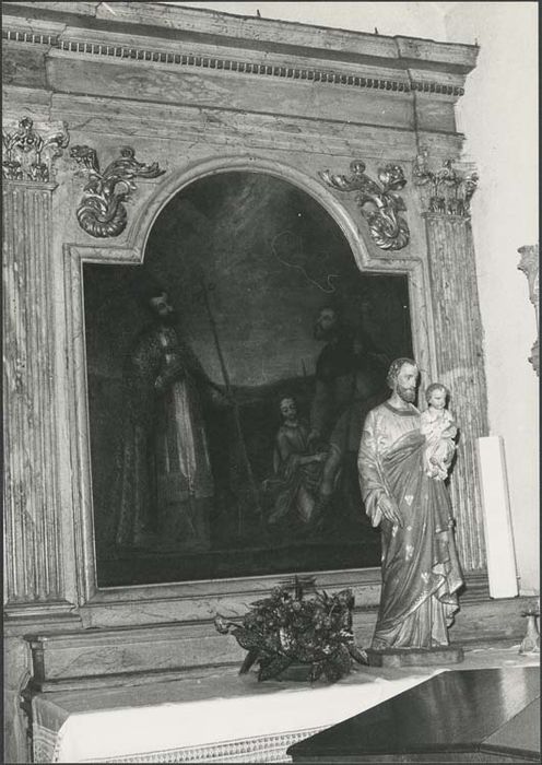 retable latéral sud et tableau : Saint Quintien et saint Roch