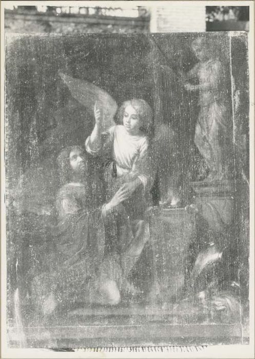 tableau : Tobie agenouillé soutenu par un ange