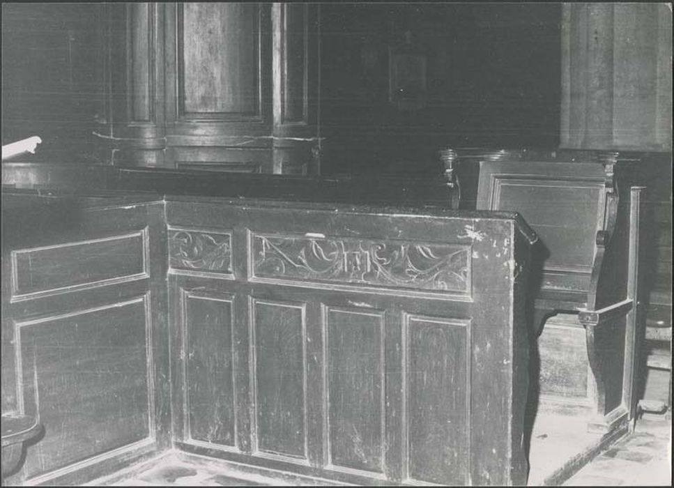 fragment de banc d'oeuvre ou de stalles