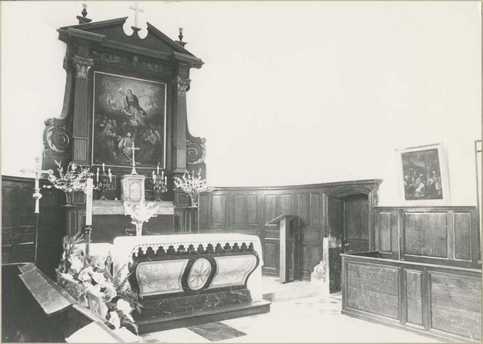 autel (maître-autel), retable, tableau : Assomption de la Vierge, lambris et stalles - © Ministère de la Culture (France), Médiathèque du patrimoine et de la photographie, diffusion GrandPalaisRmn Photo