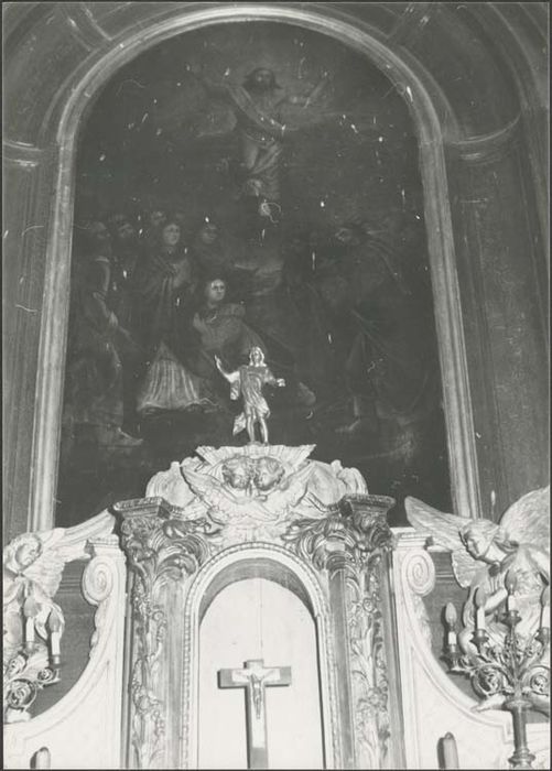 retable du maître-autel et trois tableaux : Ascension, Saint Vincent et Saint Eutrope