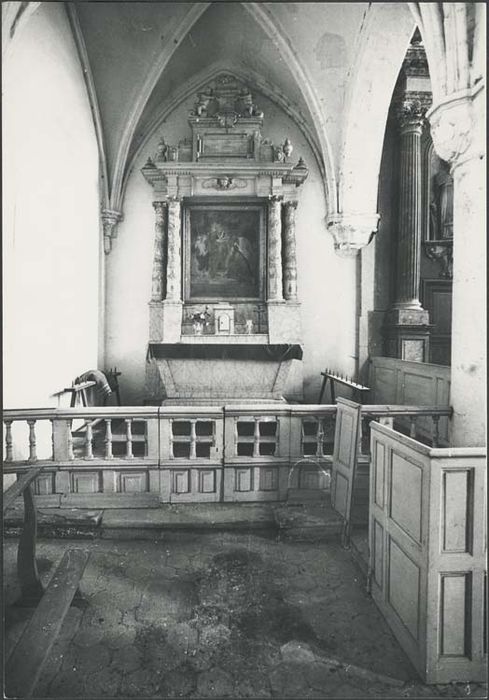 autel latéral nord, retable, tableau : Présentation de Jésus au Temple et clôture de chapelle - © Ministère de la Culture (France), Médiathèque du patrimoine et de la photographie, diffusion GrandPalaisRmn Photo