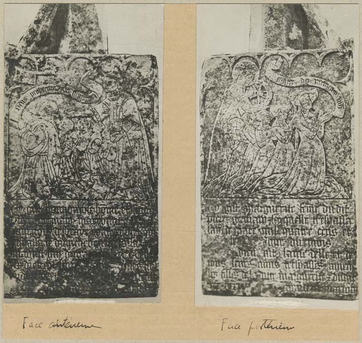 stèle de Pierre Germain, bourgeois de Brie, comte Robert, mort en 1419, et de Marguerite, sa femme - © Ministère de la Culture (France), Médiathèque du patrimoine et de la photographie, diffusion GrandPalaisRmn Photo