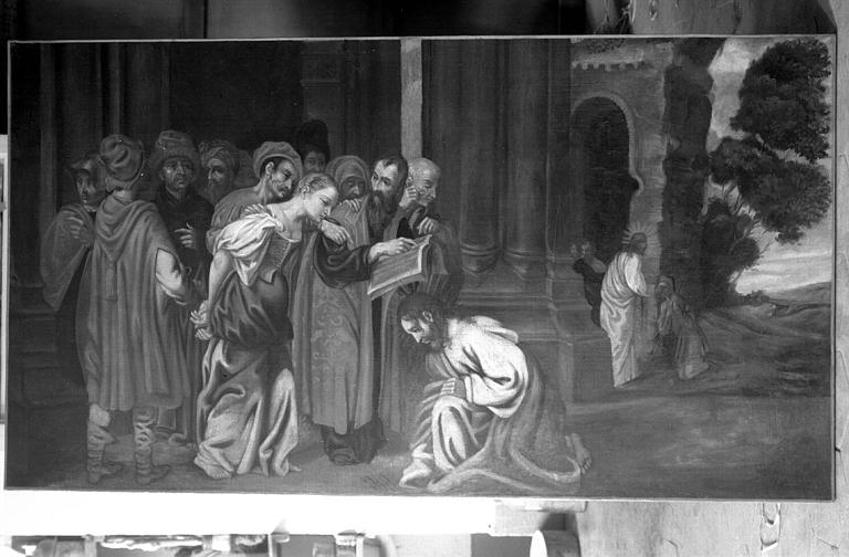 Peinture sur toile : La femme adultère