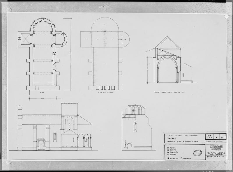 Plans, coupe, élévations