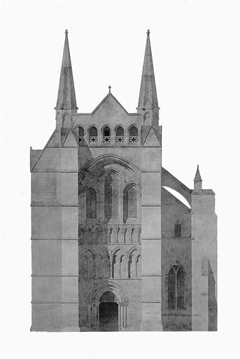 Elévation de la face du transept sud