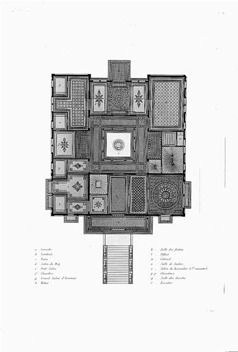 Gravure : Plan du 1e étage