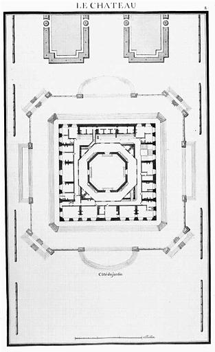 Gravure : Plan du château au 1e étage