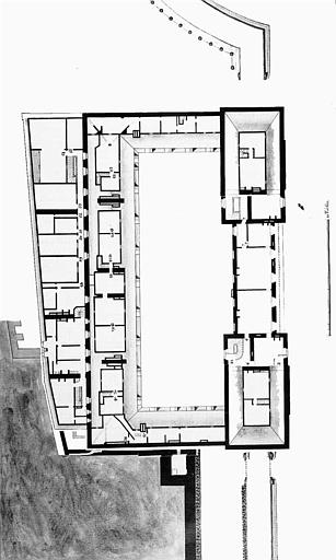 Gravure : Plan des offices