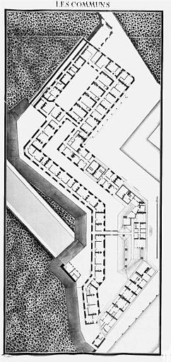 Gravure : Plan des communs