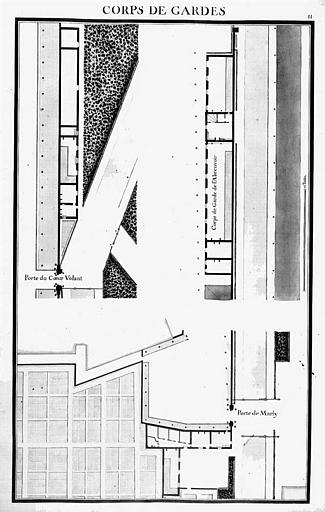 Gravure : Plan du corps de garde