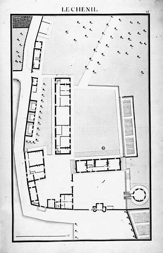 Gravure : Plan du chenil