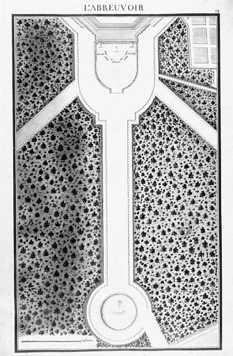 Gravure : Plan de l'abreuvoir