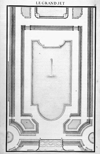 Gravure : Plan du grand jet