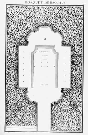 Gravure : Plan du bosquet de Bacchus