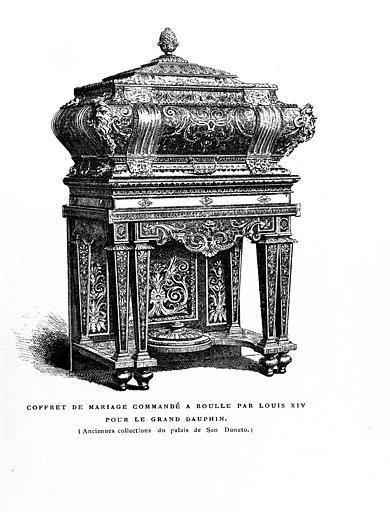 Gravure : Coffret de mariage, commandé par Louis XIV pour le Grand Dauphin