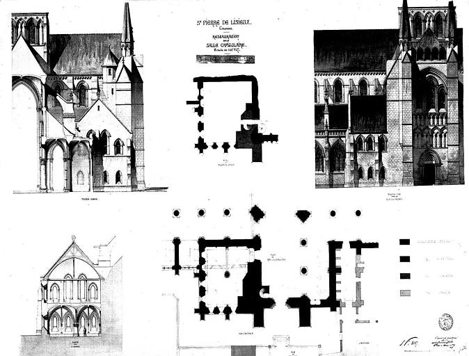 Restauration de la salle capitulaire : Plans, coupes et élévations