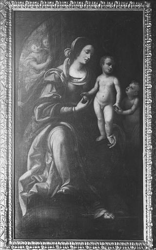 Tableau, cadre : la Vierge, l'Enfant Jésus et saint Jean-Baptiste