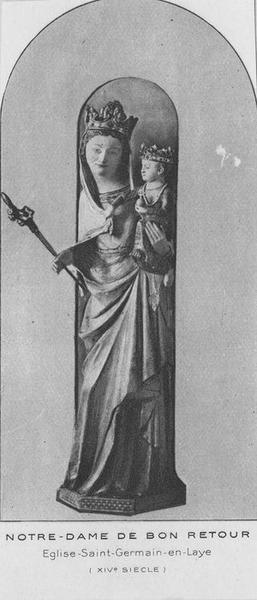statue : Vierge à l'enfant, dite Notre-Dame du Bon Retour, vue générale - © Ministère de la Culture (France), Médiathèque du patrimoine et de la photographie (objets mobiliers), tous droits réservés