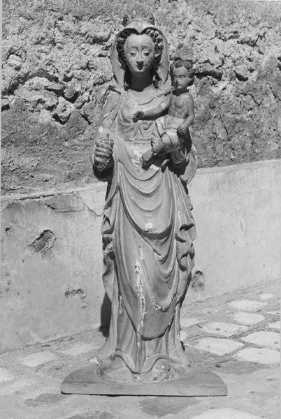 statue : Vierge à l'enfant, vue générale