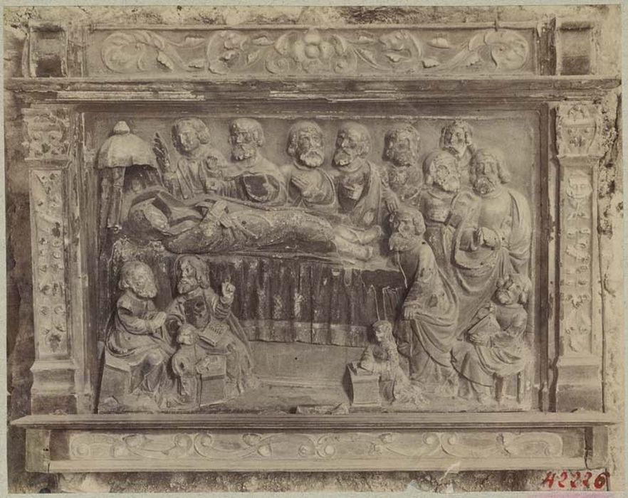 bas-relief : la Mort de la Vierge