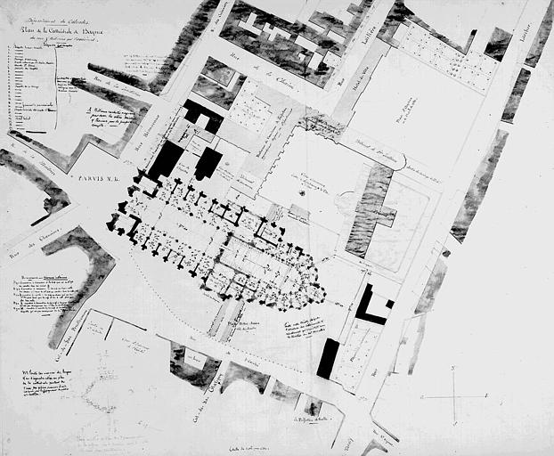 Plan général de la cathédrale et des abords