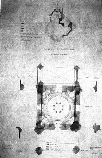 Plans surperposés de la tour de l'Horloge