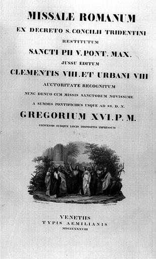 Missel romain de Venise ayant appartenu au Comte de Chambord : Page de titre