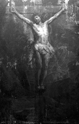 Peinture sur toile : Christ en croix