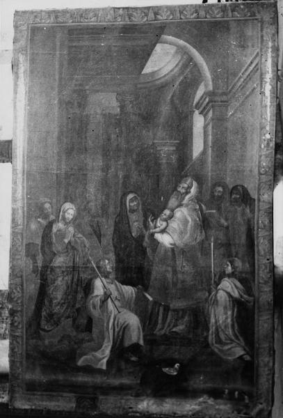 tableau : la Présentation au Temple, avant restauration