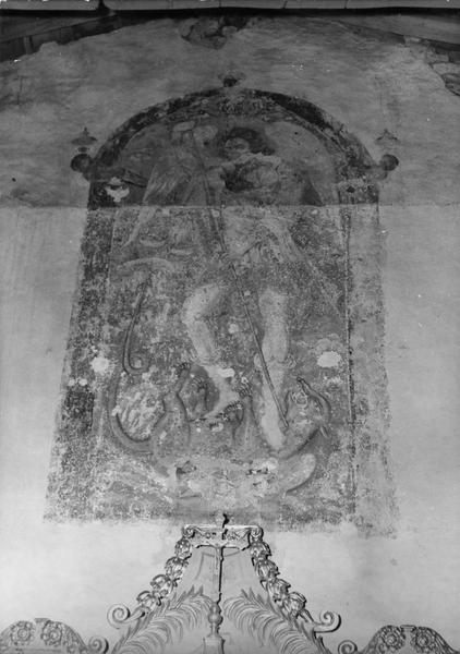 peinture monumentale : saint Michel terrassant le dragon - © Ministère de la Culture (France), Médiathèque du patrimoine et de la photographie (objets mobiliers), tous droits réservés