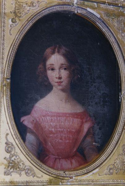 tableau et cadre : portrait de Geneviève Villemain